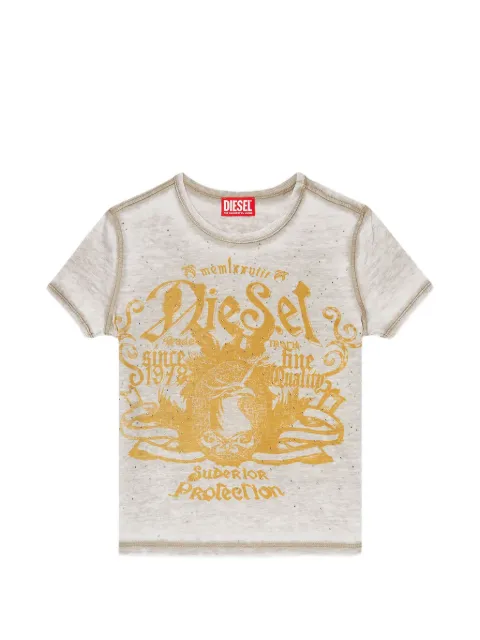 Diesel slim jersey T-shirt with print and studs