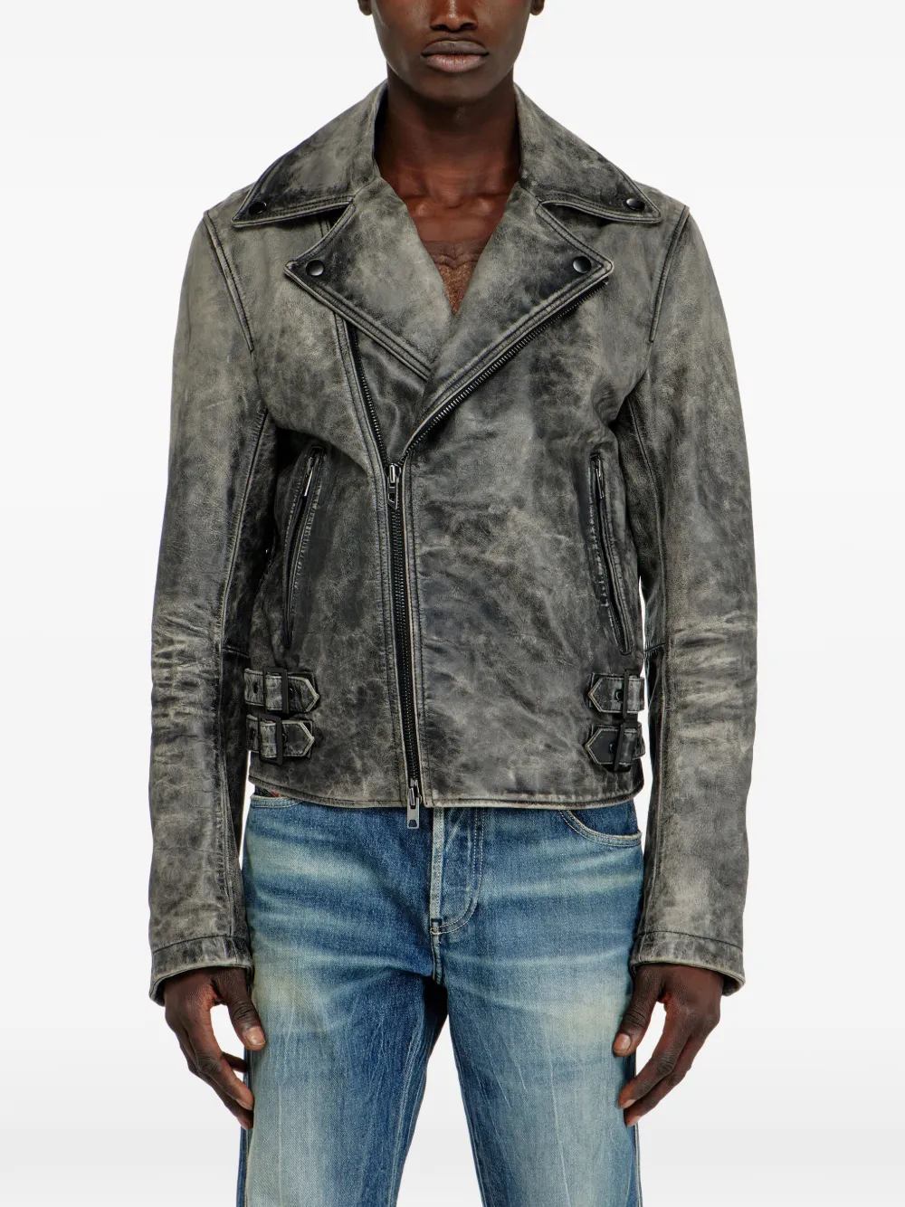 Diesel L-Eon bikerjack Zwart