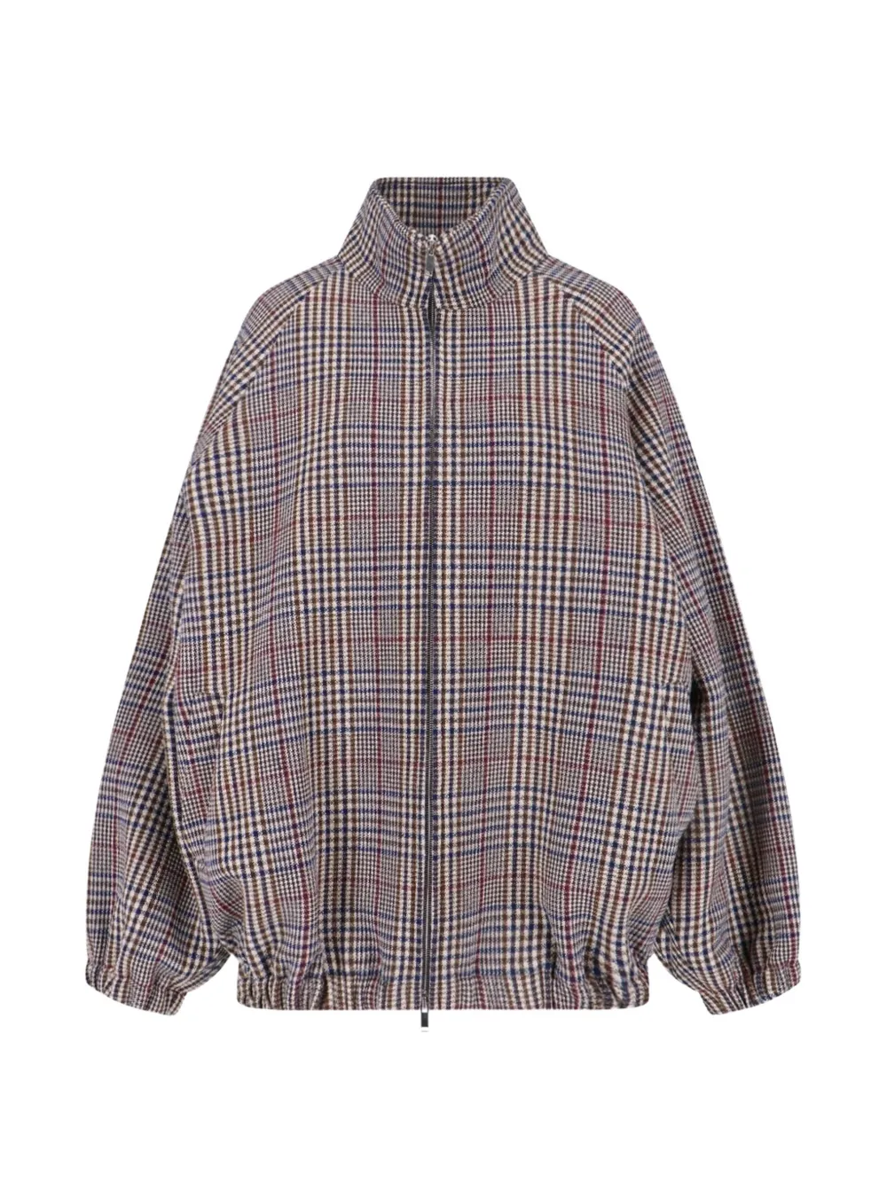 The Frankie Shop Baxter plaid-pattern bomber jacket - Grigio