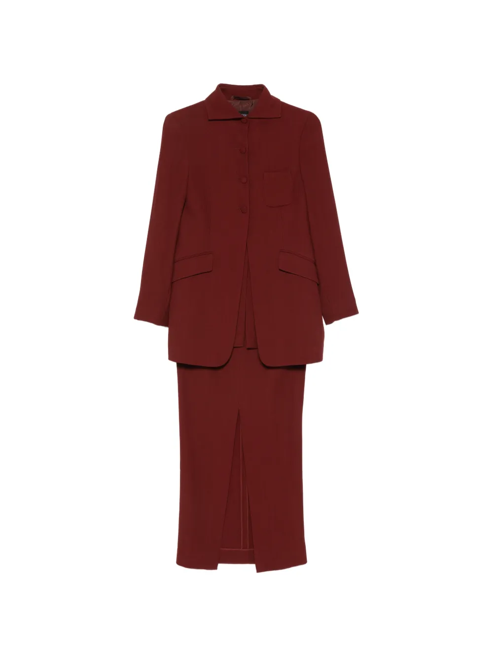 Romeo Gigli Pre-Owned 1990s single-breasted skirt set (set of two) - Rosso