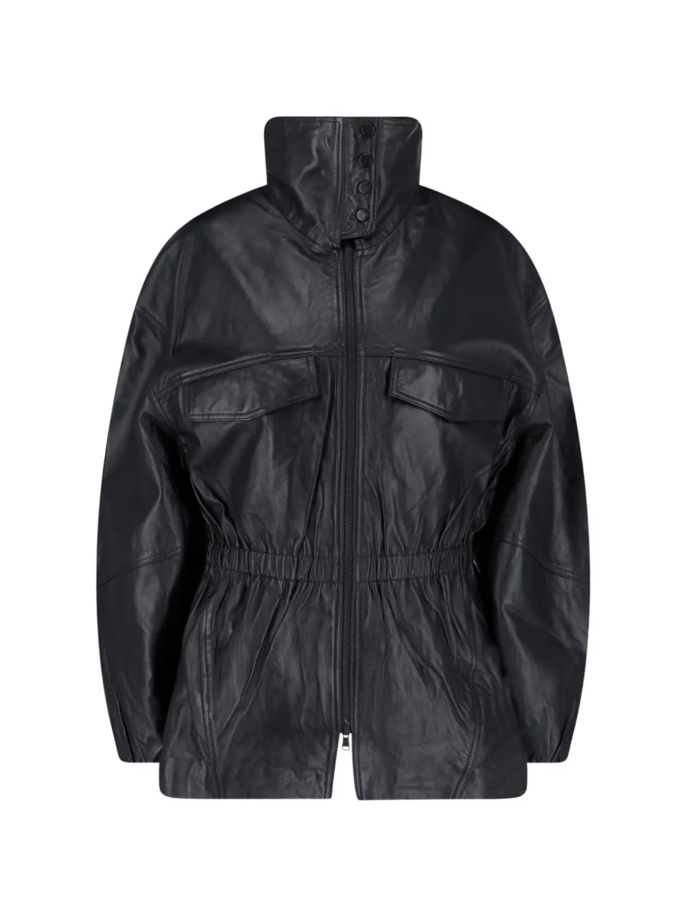 The Frankie Shop Carnaby leather jacket - Nero