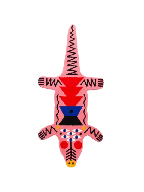 Qeeboo crocodile-motif rug