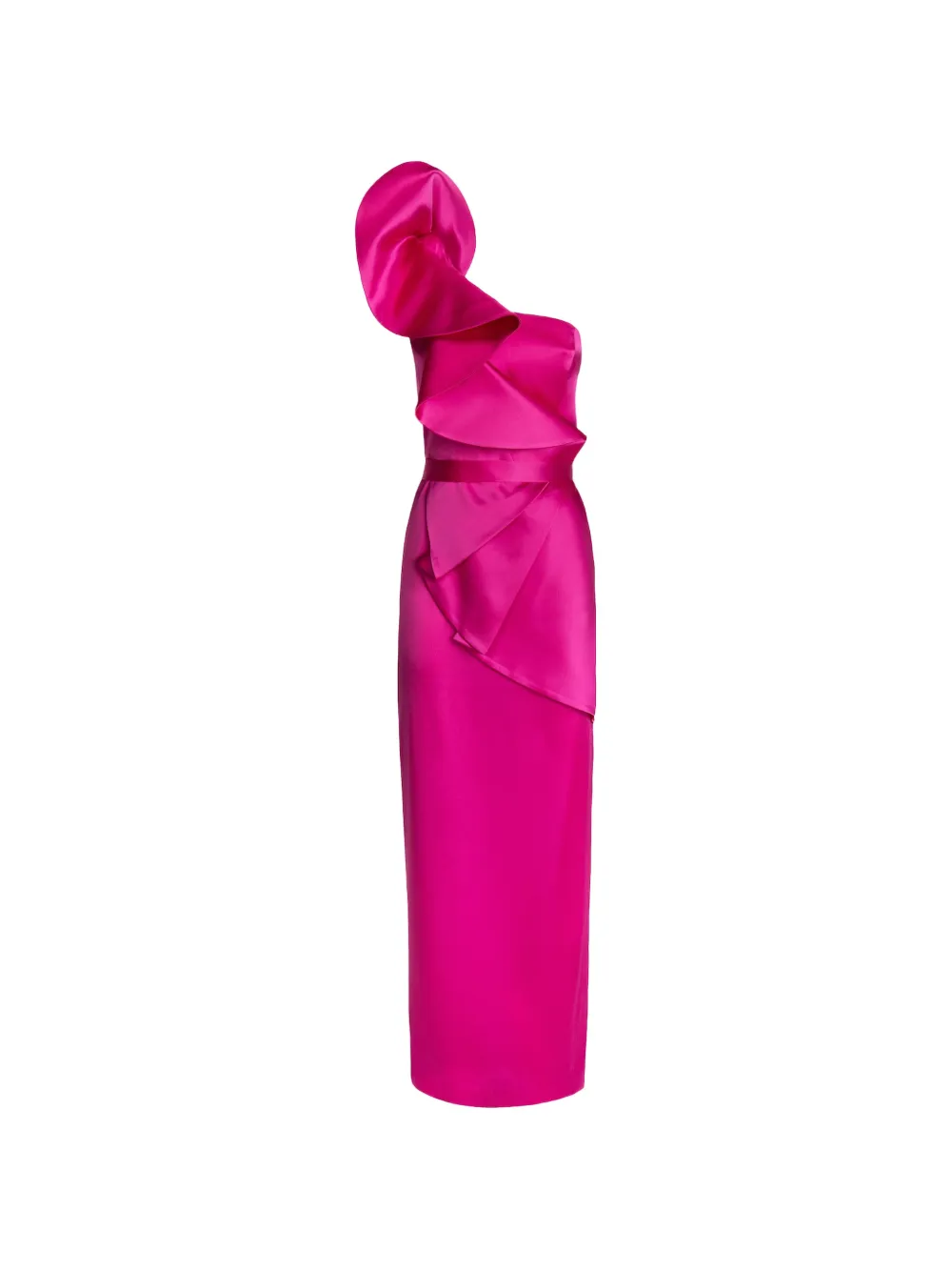 Catalina Venezia ruffled one-shoulder maxi dress - Rosa