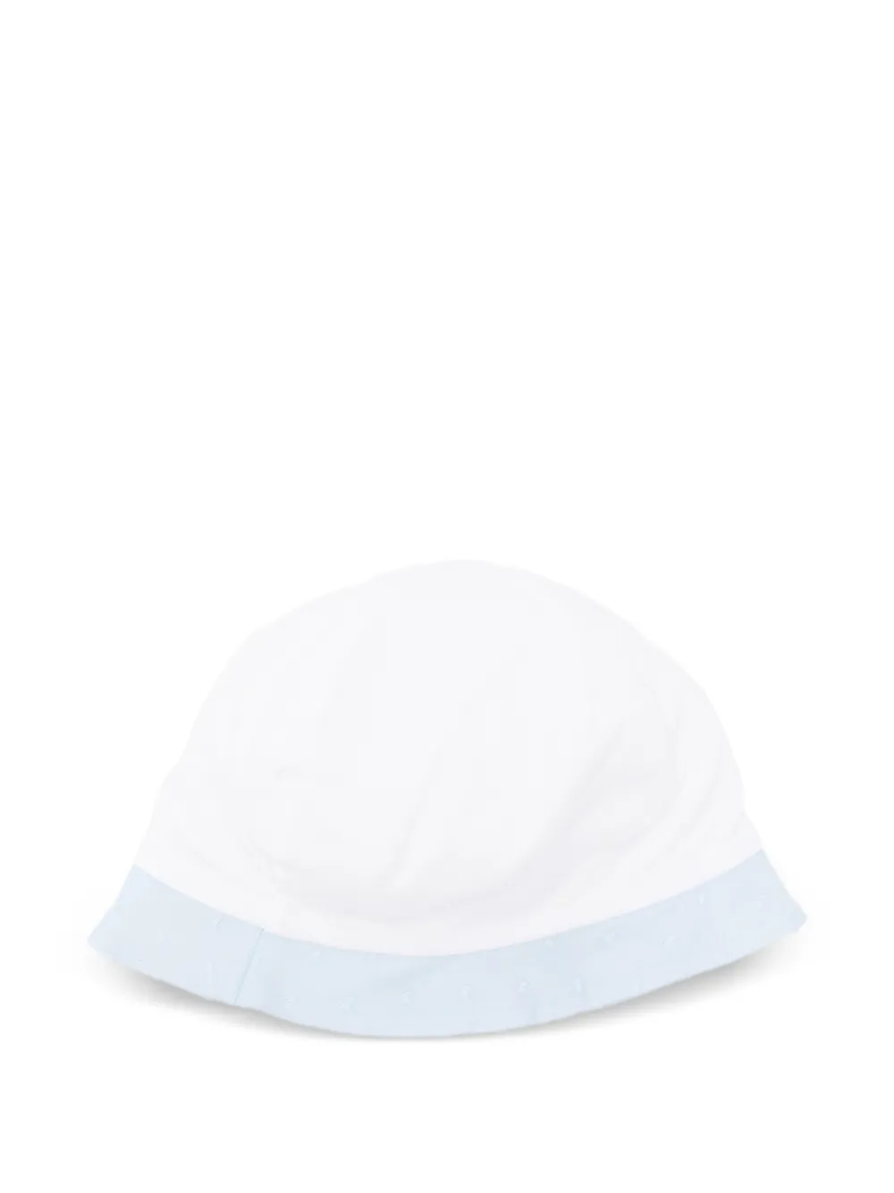 La Stupenderia plumetis-brim piqué hat - Bianco