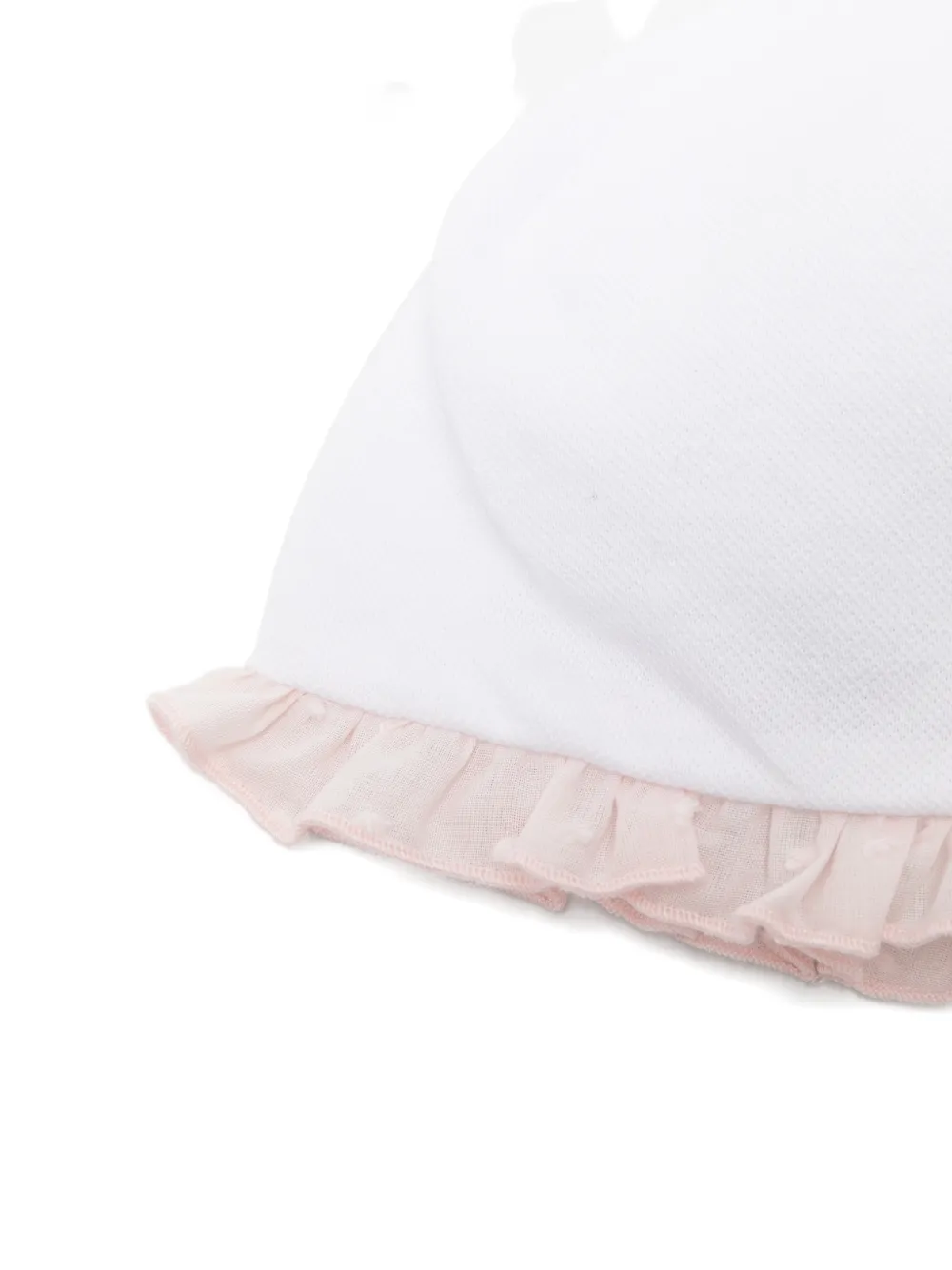 La Stupenderia Plumetis hoed met ruches Wit