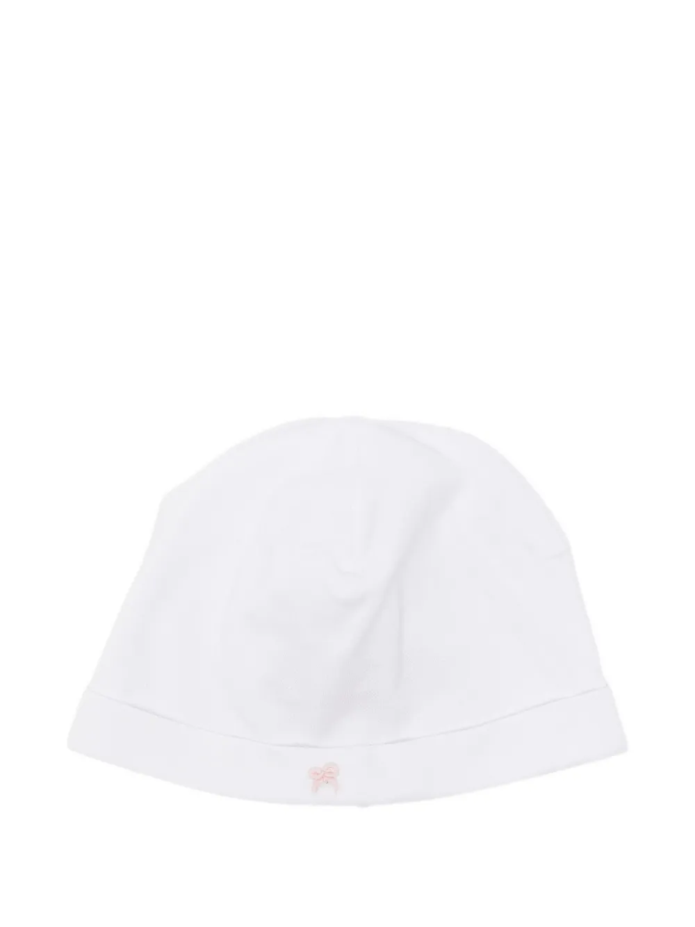 La Stupenderia bow-detail beanie hat - Bianco