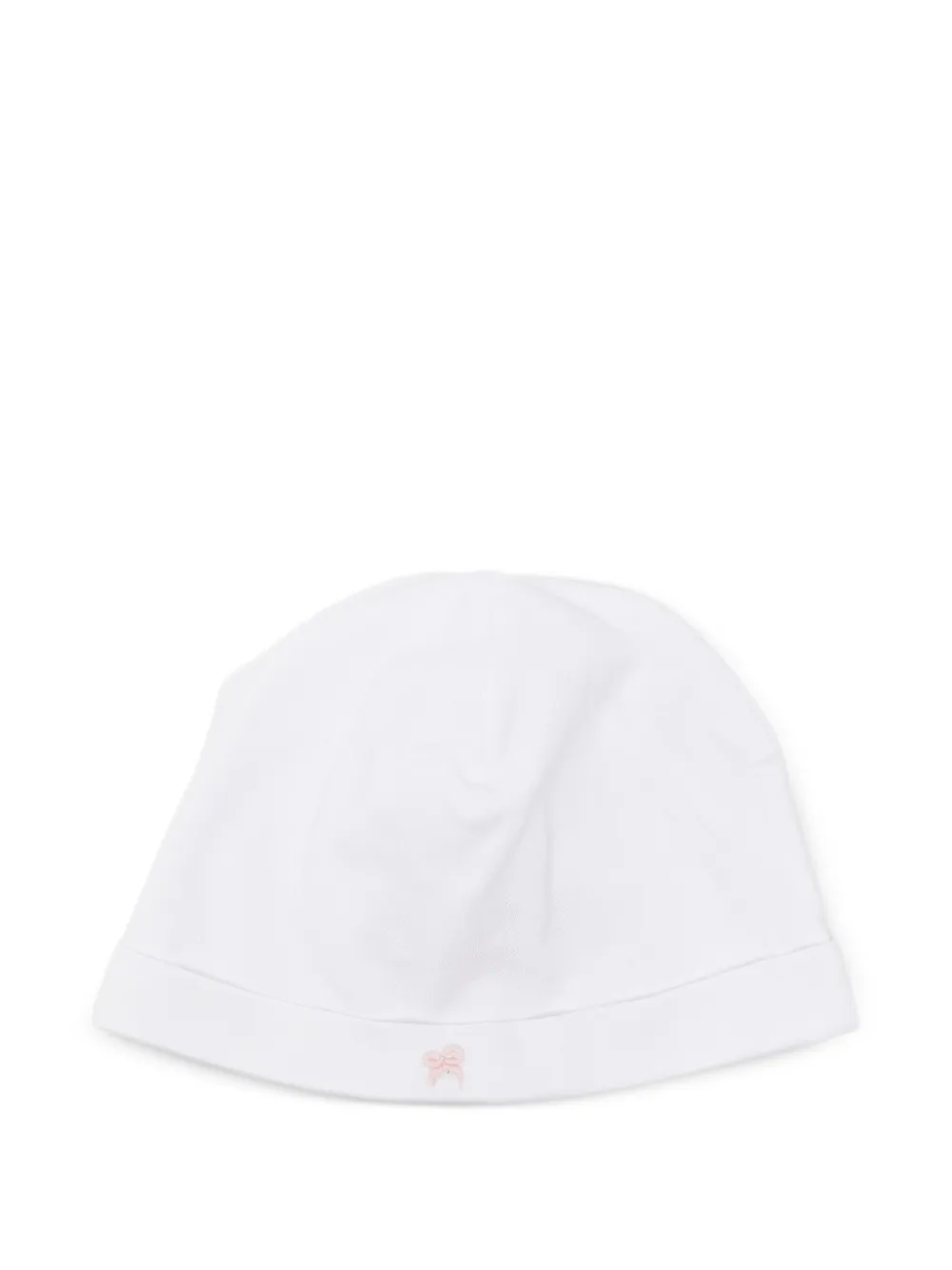 La Stupenderia bow-detail beanie hat - Bianco