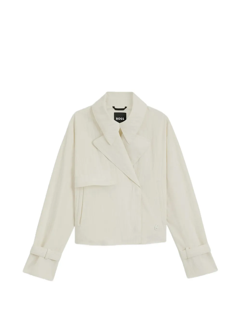BOSS double-breasted short gabardine - Toni neutri