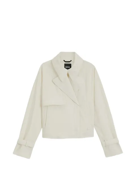 BOSS double-breasted short gabardine