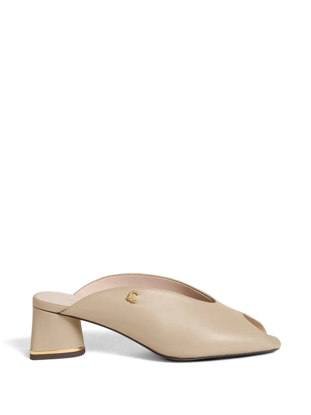 Coccinelle C-Everyday peep-toe block-heel sandals - Toni neutri