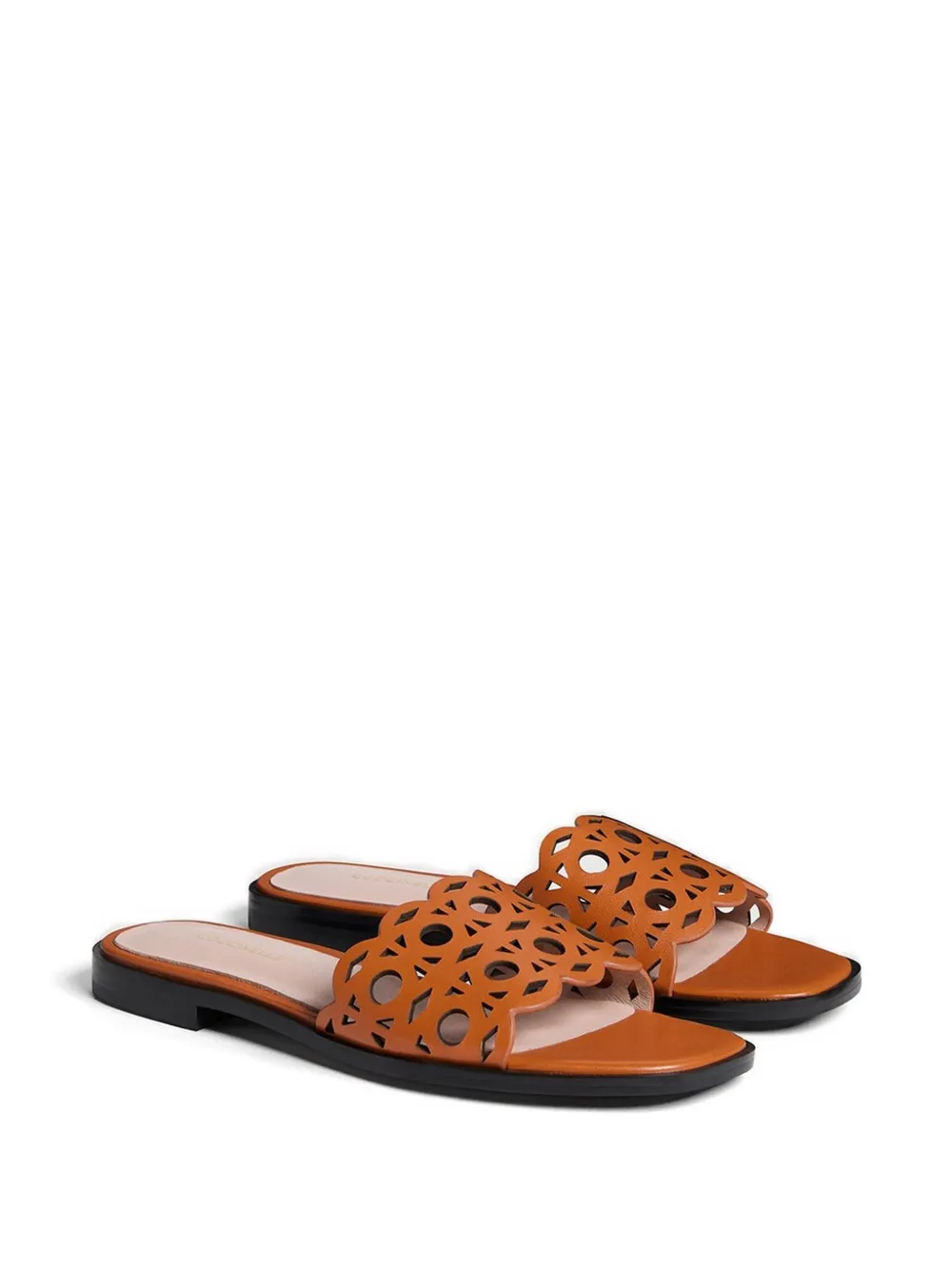 Coccinelle Essential sandalen met gewelfde afwerking Bruin