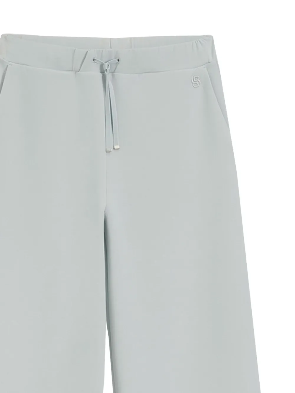 BOSS Trainingsbroek met trekkoordtaille en wijde pijpen Blauw
