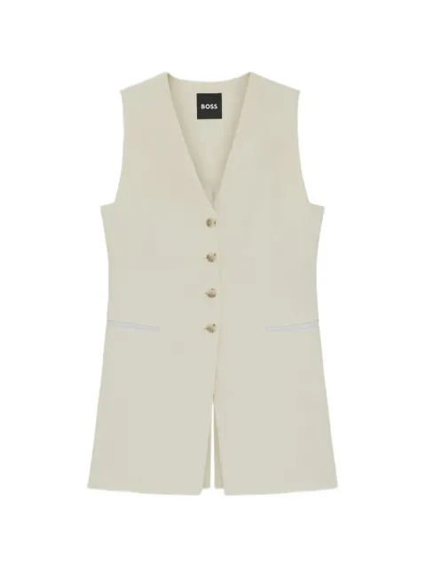 BOSS button-fastening sleeveless waistcoat
