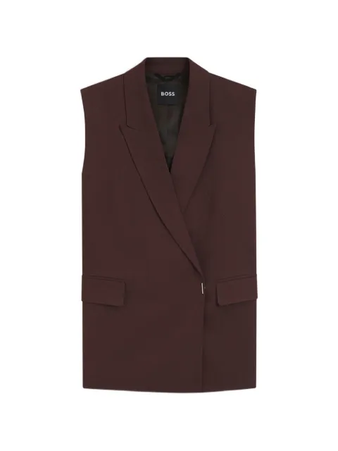 BOSS double-breasted sleeveless waistcoat