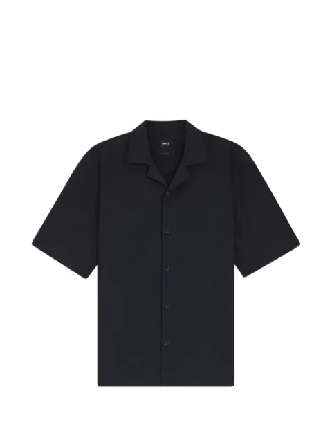 BOSS short-sleeve camp-collar shirt