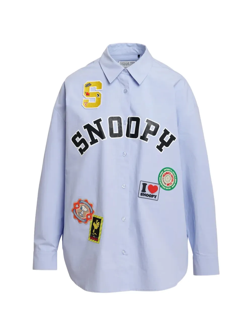Essentiel Antwerp Snoopy-patch shirt - Blu