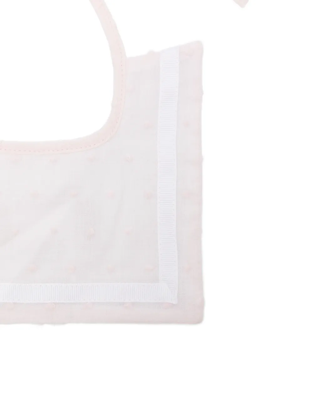 La Stupenderia Plumetis slabbetje met grosgrain afwerking Roze