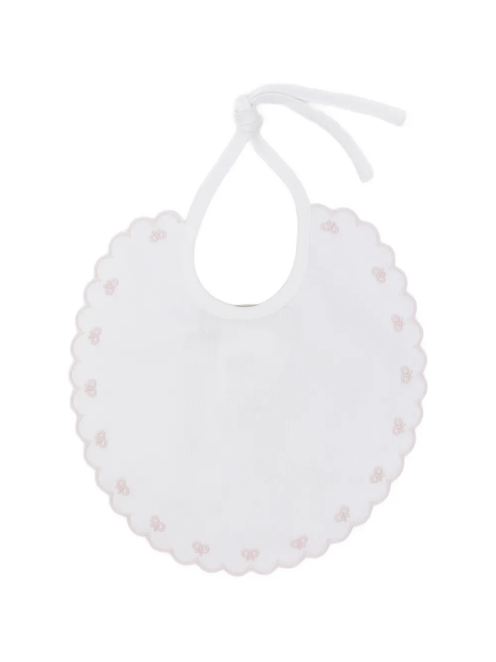 La Stupenderia scalloped embroidered bib - Bianco