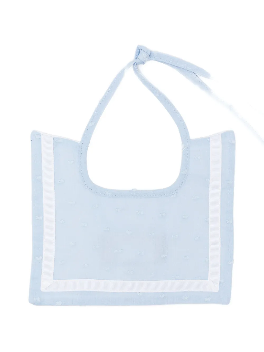La Stupenderia plumetis grosgrain-trim bib - Blu