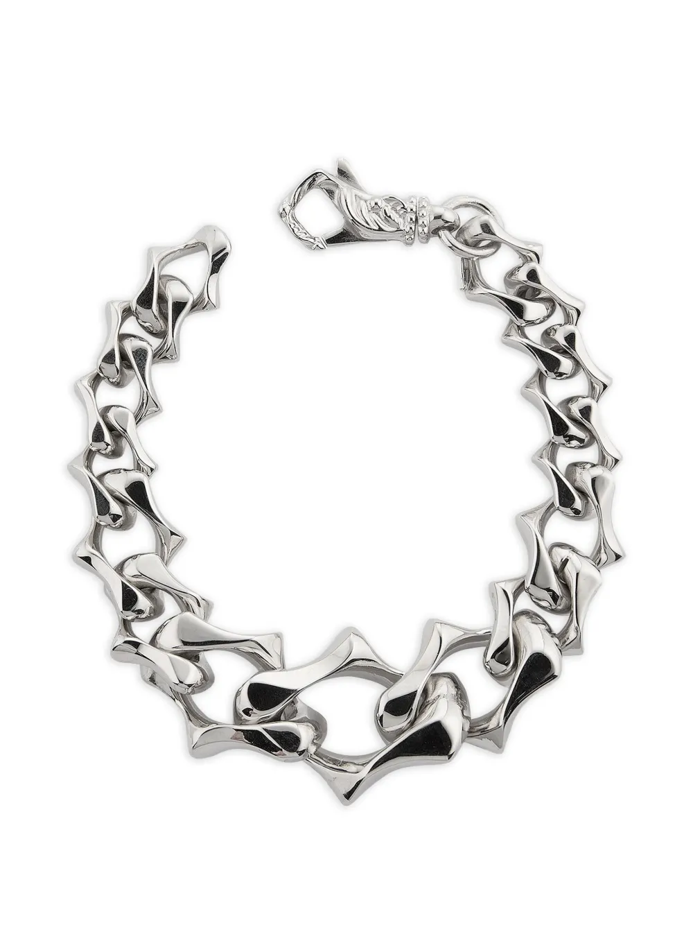 Emanuele Bicocchi polished sharp-chain bracelet - Argento