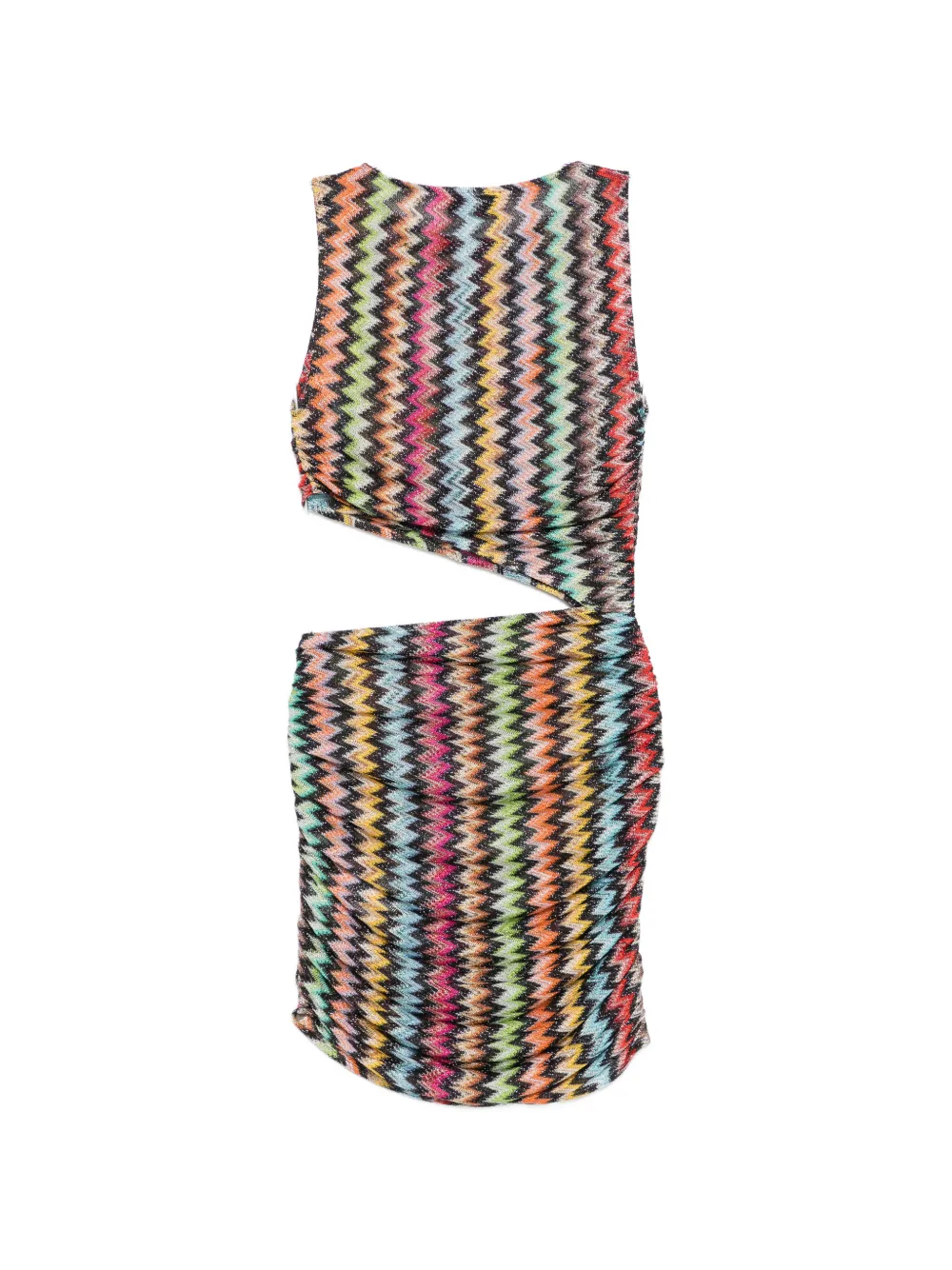 Missoni Strandjurk met zigzagpatroon en uitgesneden details Zwart