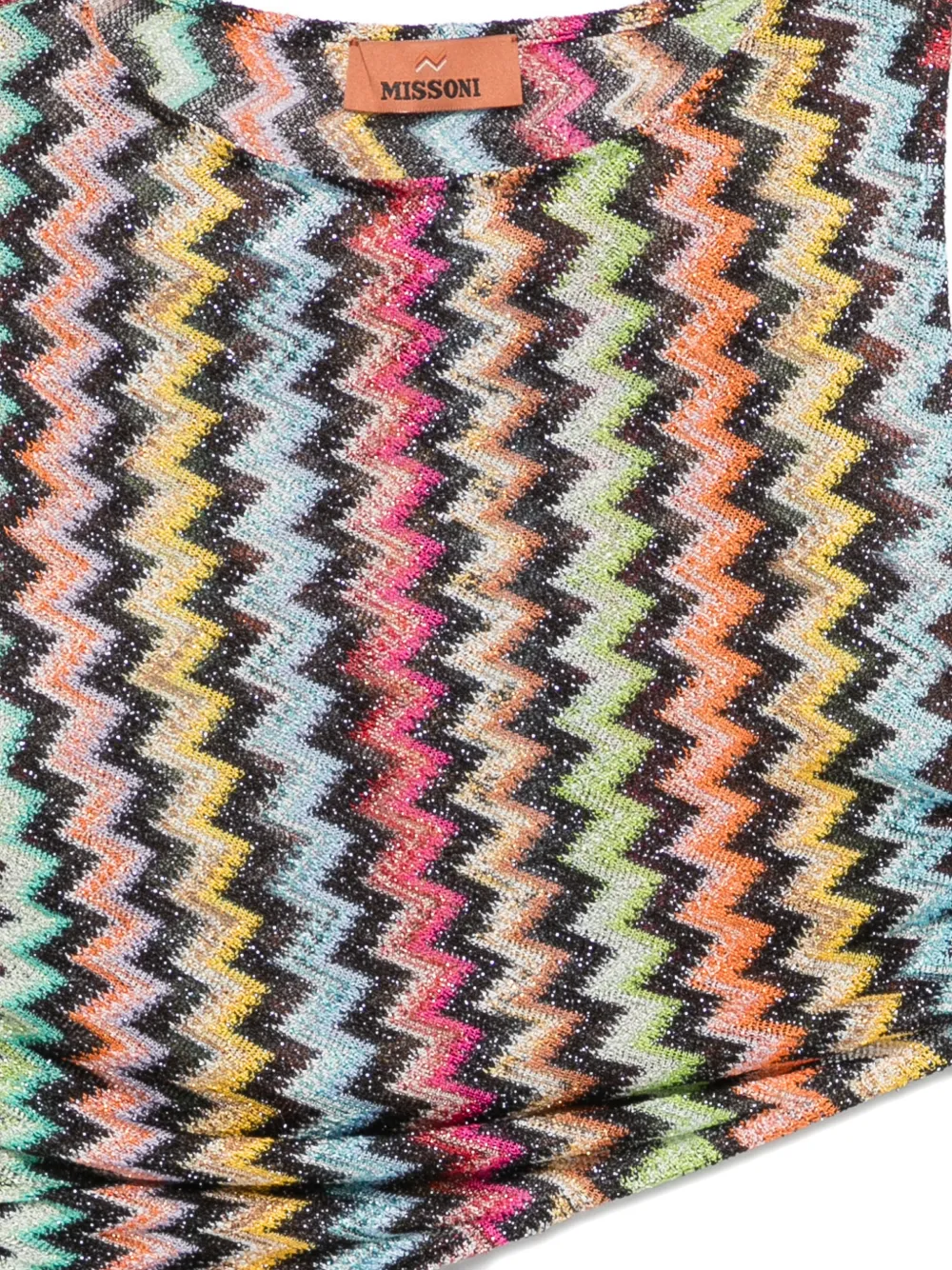 Missoni Strandjurk met zigzagpatroon en uitgesneden details Zwart