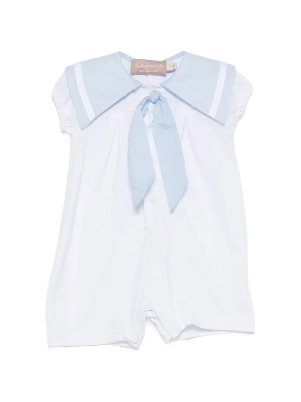 La Stupenderia bow-detail romper - Bianco