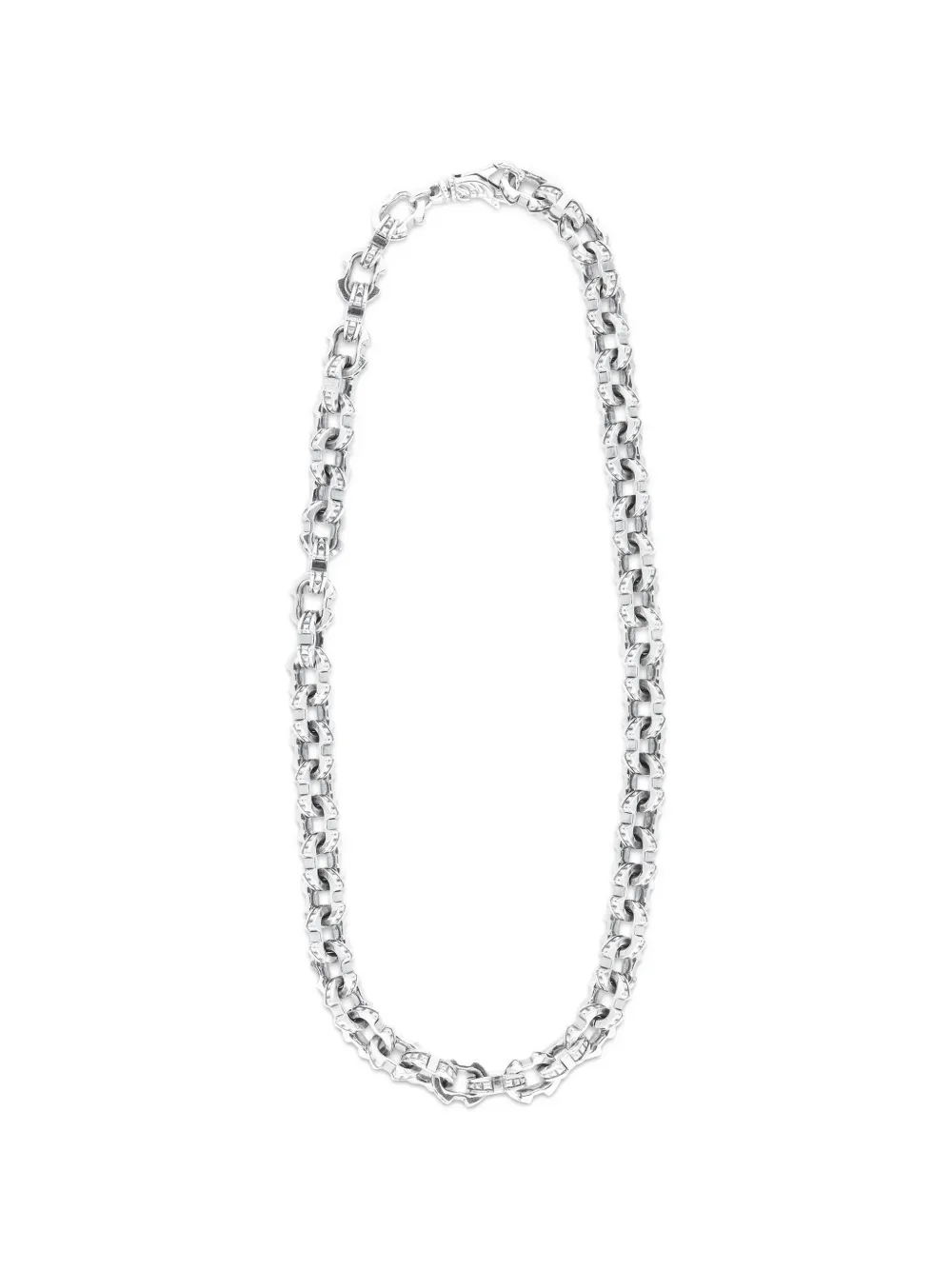 Emanuele Bicocchi pyramid-stud anchor-chain necklace - Argento