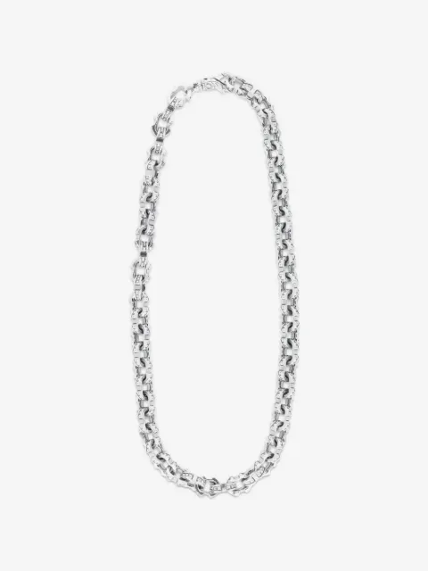 Emanuele Bicocchi pyramid-stud anchor-chain necklace