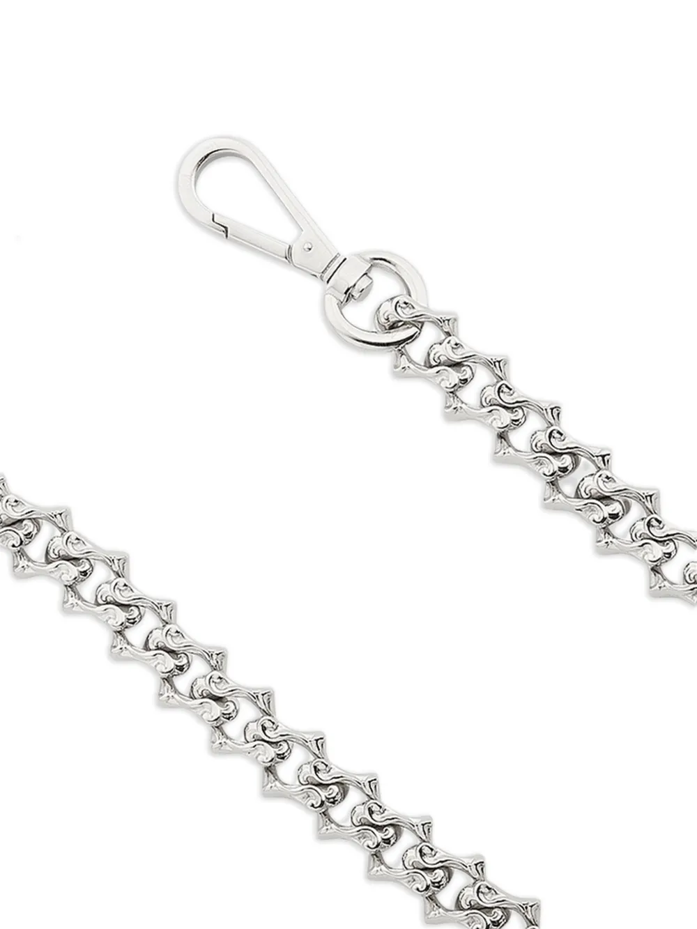 Emanuele Bicocchi Sharp portemonnee met ketting Zilver