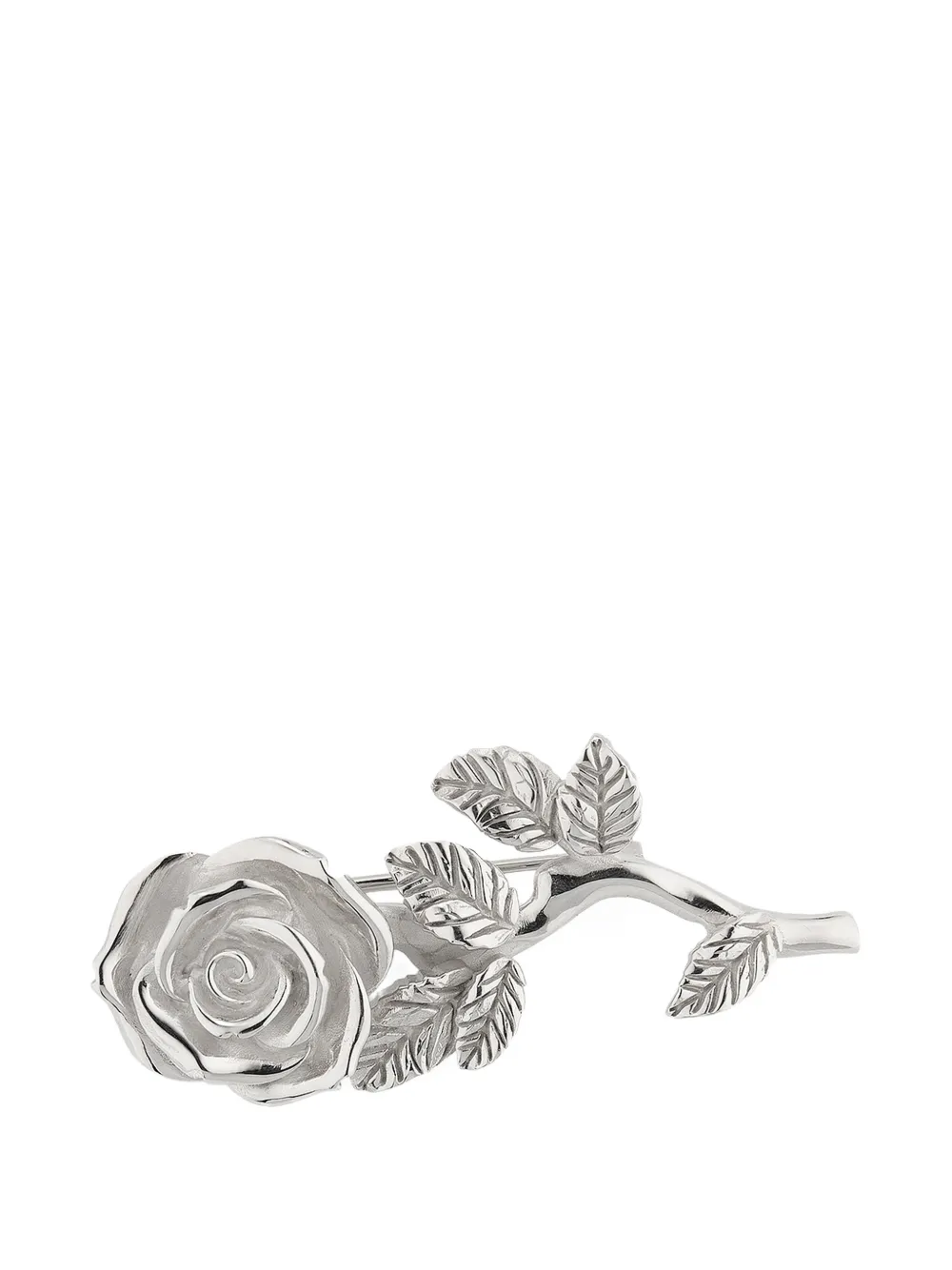 Emanuele Bicocchi rose-motif sterling-silver brooch - Argento