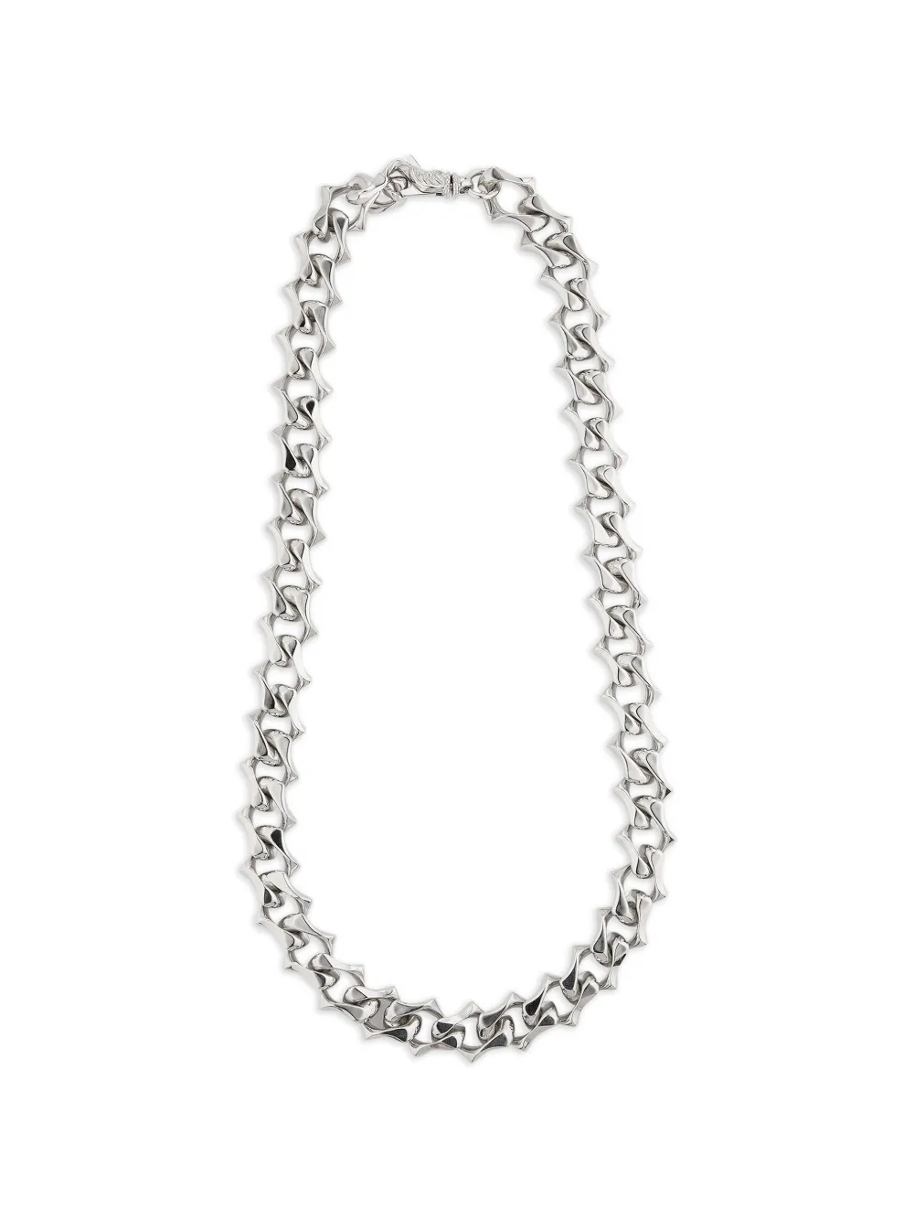 Emanuele Bicocchi polished sharp-chain necklace - Silber