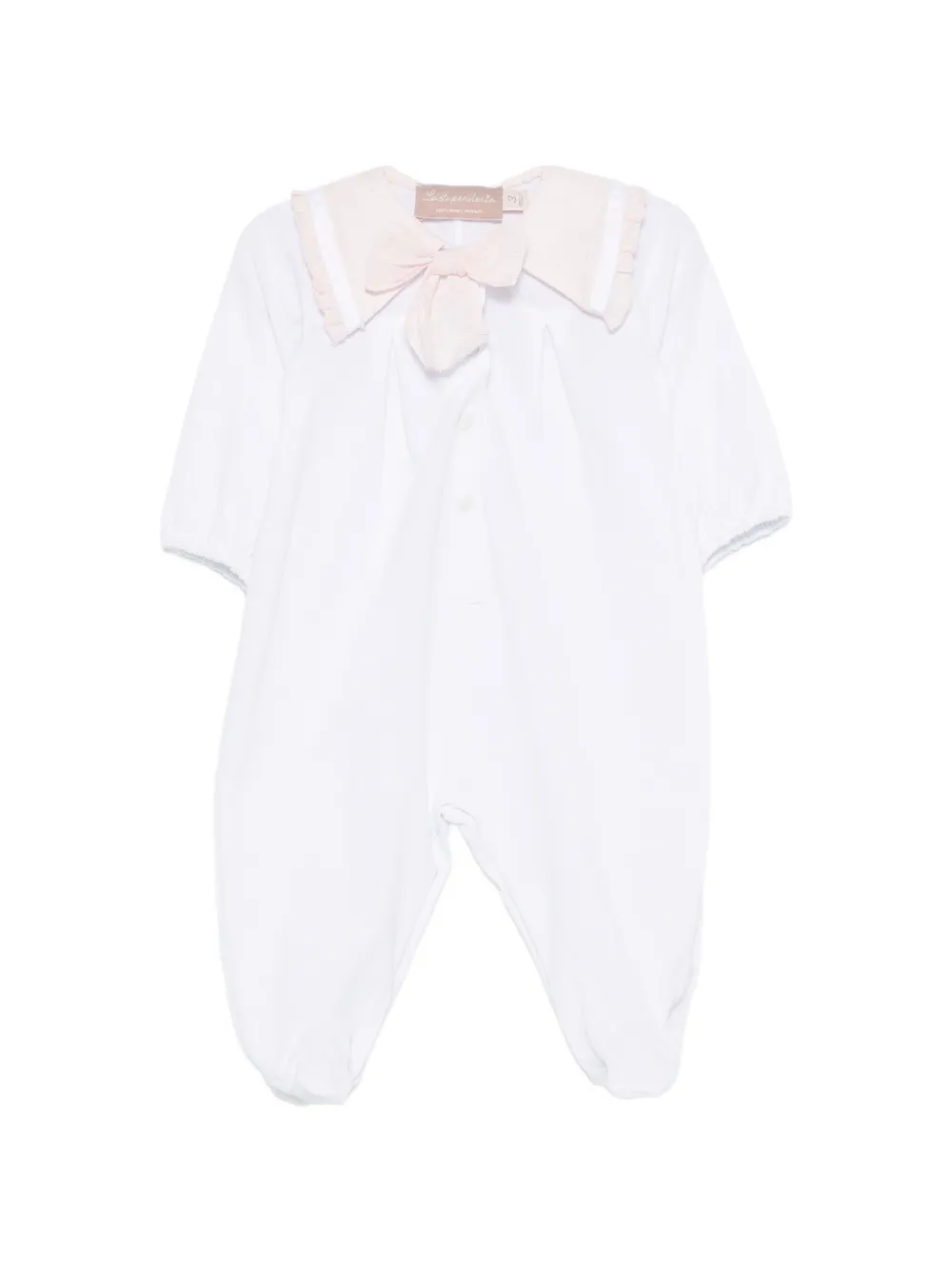 La Stupenderia bow-detail romper - Bianco