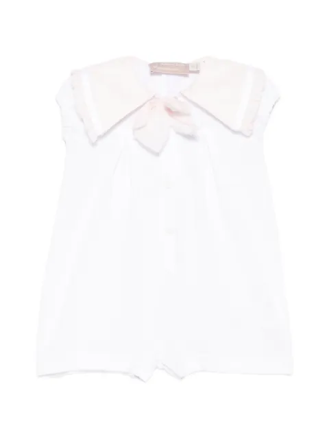 La Stupenderia sailor-collar bow-detail romper