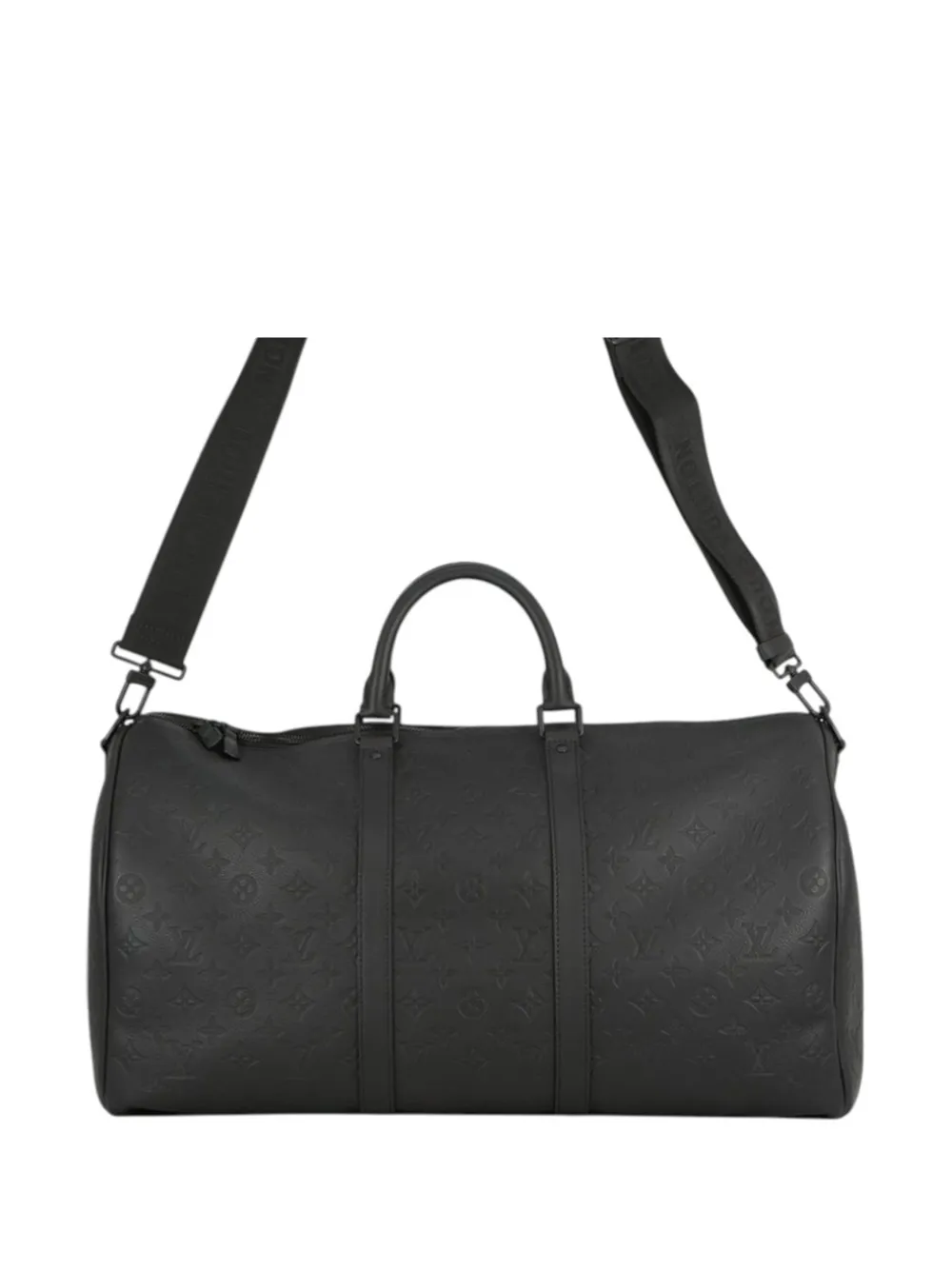 Louis Vuitton Pre-Owned 2010-2026 Monogram Shadow Keepall Bandouliere 50 travel bag - Nero