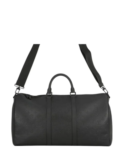 Louis Vuitton Pre-Owned bolsa de viaje Monogram Shadow Keepall Bandouliere 50 2010-2026