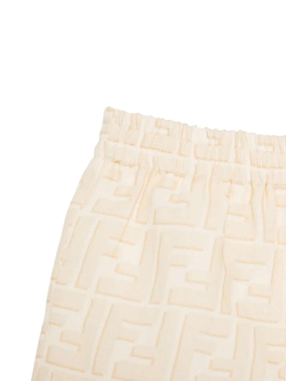 Fendi Kids Shorts met logoprint Beige