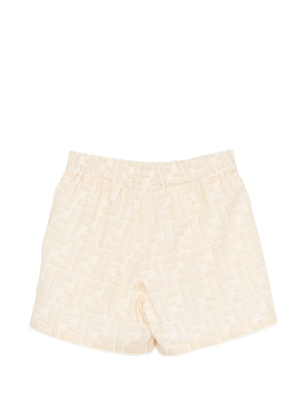 Fendi Kids Shorts met logoprint Beige