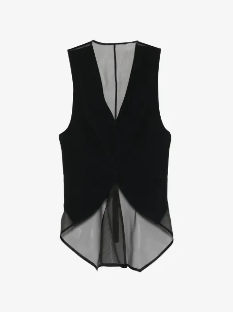 Emporio Armani Gilet con inserti semi trasparenti