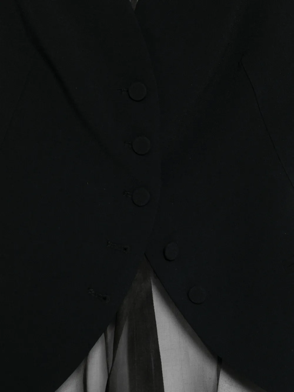 Emporio Armani Gilet met doorzichtig vlak Zwart