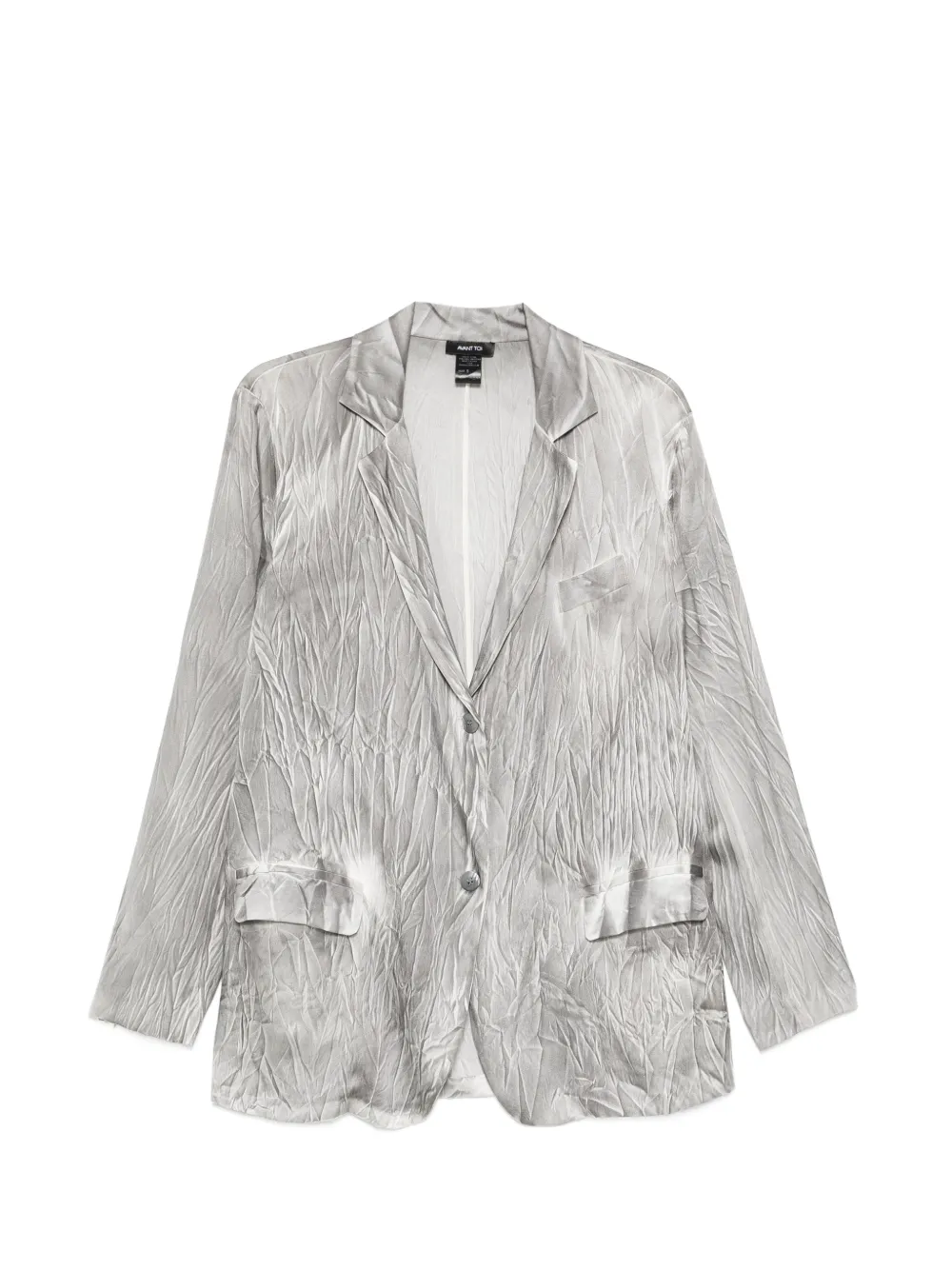 Avant Toi crinkled-finish single-breasted jacket - Grigio