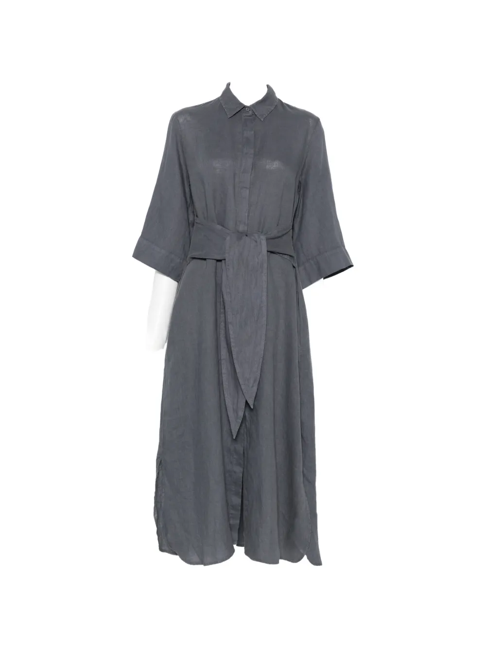 ARCHIVIO 67 belted button-up midi dress - Grigio
