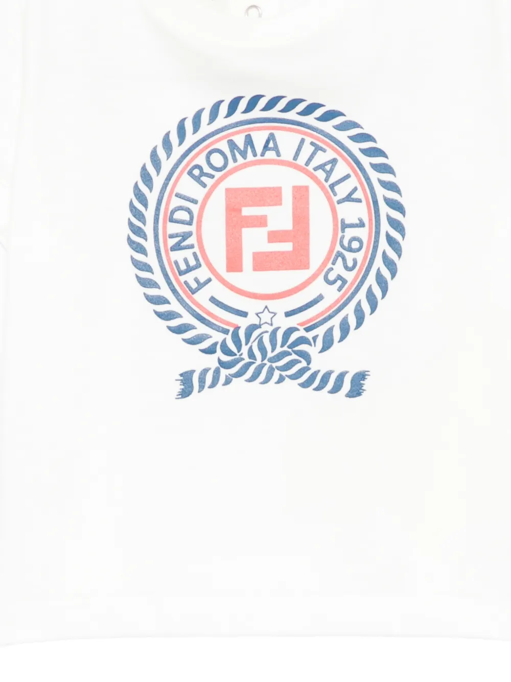 Fendi Kids FF T-shirt met logo-print Wit