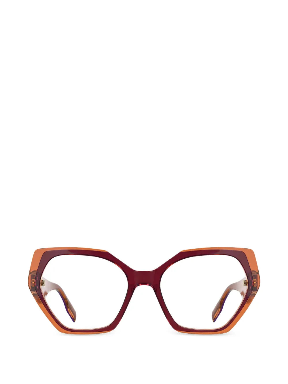 Karl Lagerfeld Brille mit geometrischem Gestell - Braun