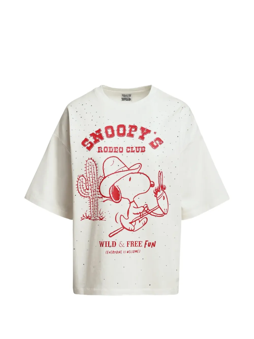Essentiel Antwerp Snoopy rhinestone-embellished T-shirt - Weiß