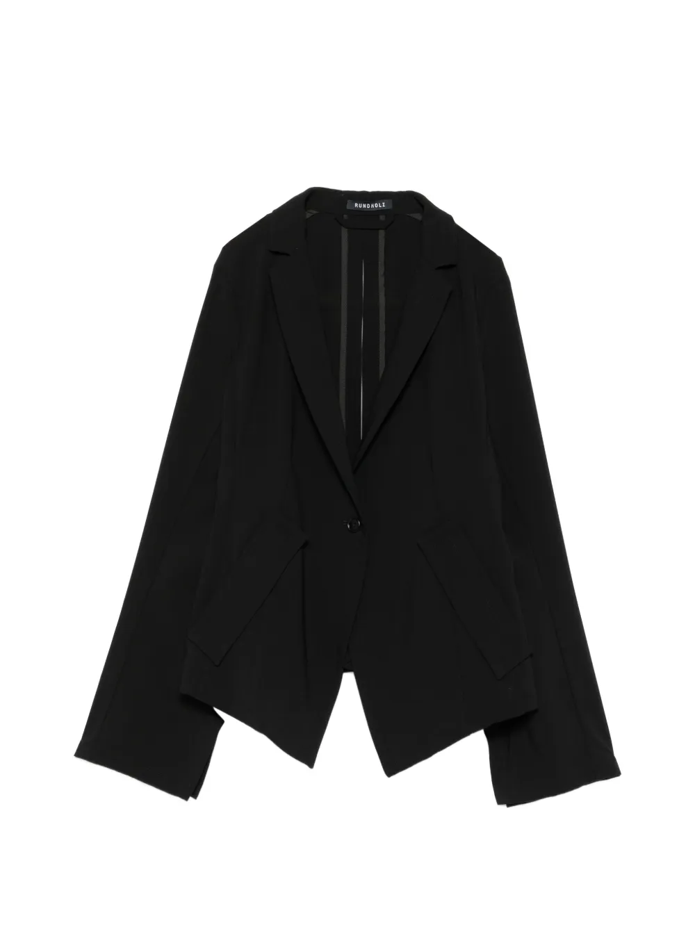 Rundholz asymmetric single-breasted jacket - Schwarz