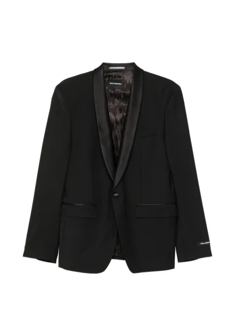 Karl Lagerfeld blazer à bords satinés