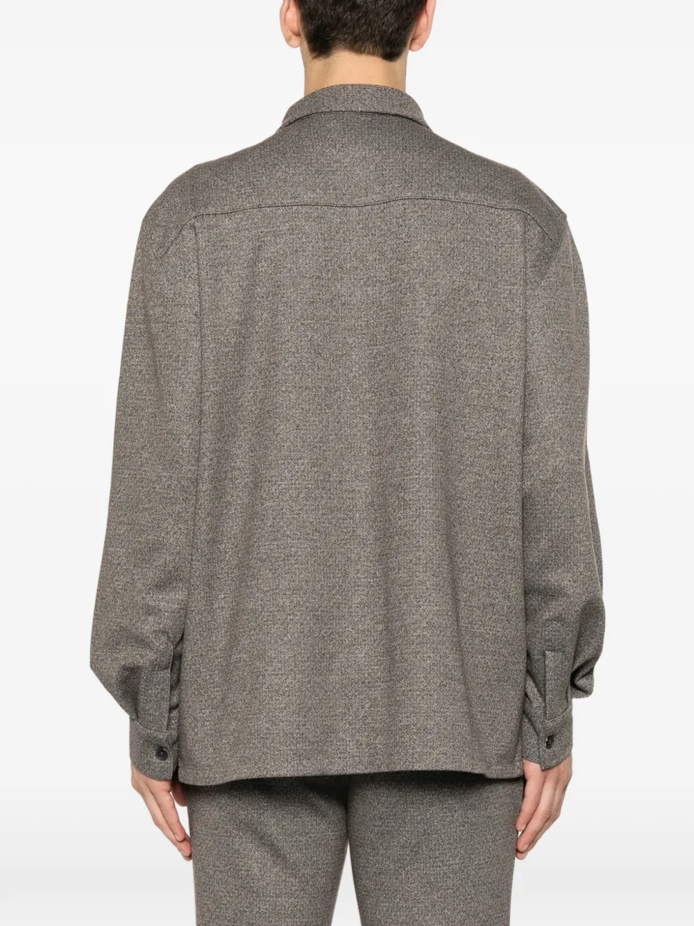 Karl Lagerfeld Shirtjack met borstzak Grijs