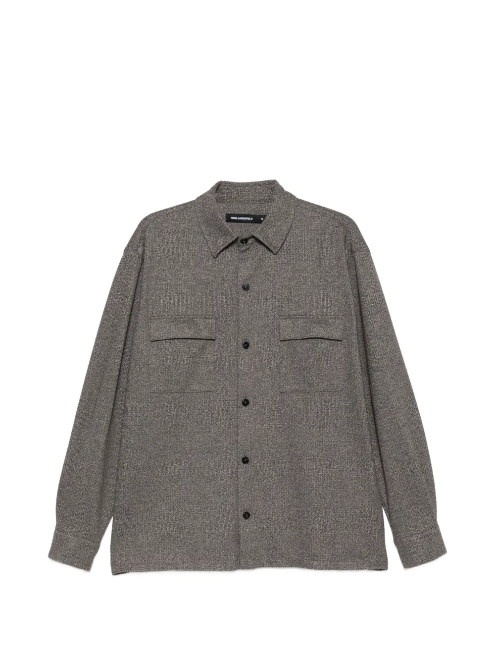 Karl Lagerfeld chest-pocket overshirt - Grigio