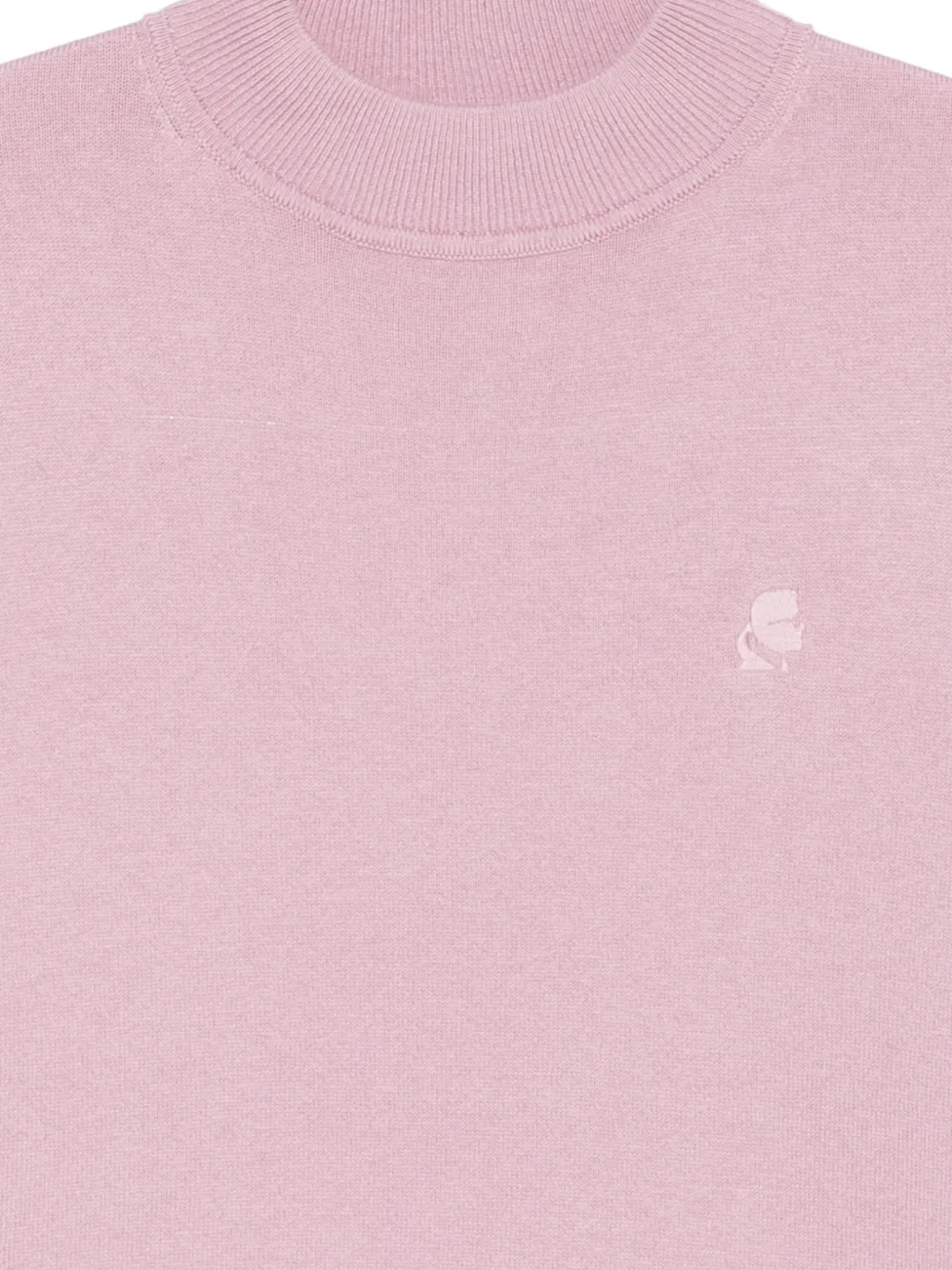 Karl Lagerfeld Trui met logopatch en geribbelde afwerking Roze